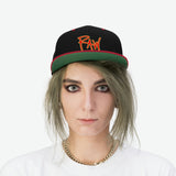 Raw+Sushi "RAW" Flat Bill Hat blk/red/volt