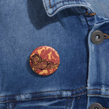 orange camo Garfield Pin Buttons