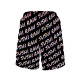 Raw+Sushi  All Over Print Beach Shorts