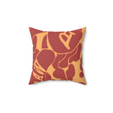 Raw+Sushi "Orange CAMO" Faux Suede Pillow