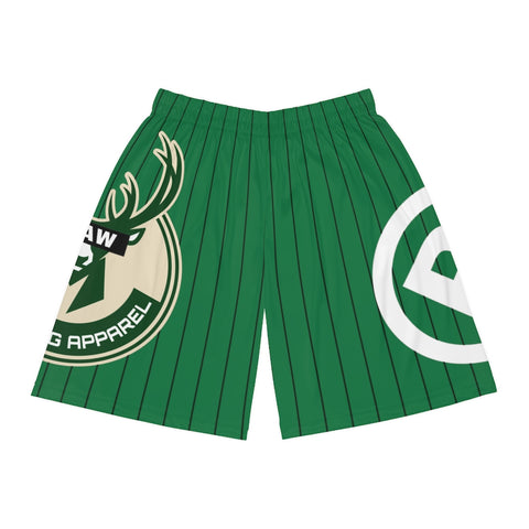 RAW+SUSHI "BUCKS" Basketball Shorts