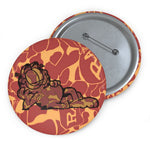 orange camo Garfield Pin Buttons