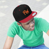 Raw+Sushi "RAW" Flat Bill Hat blk/red/volt