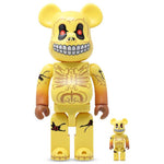 MEDICOM TOY SKULL FACE 100% + 400% BE@RBRICK SET