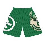 RAW+SUSHI "BUCKS" Basketball Shorts