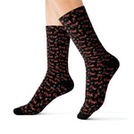 Raw Sushi "raw print" OG SOCKS blk