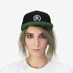 Raw+Sushi "R" Flat Bill Hat BLK