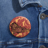 orange camo Garfield Pin Buttons