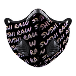 Raw+Sushi Face Cover with Breathing Valve mask